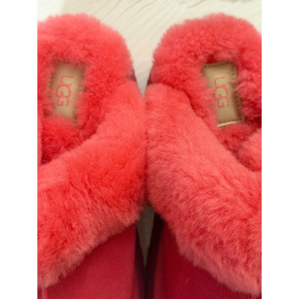 NWB UGG Disquette Shearling Platform Slippers Pink Size 7 - Picture 8 of 12